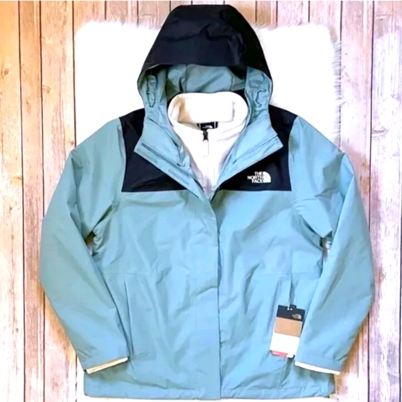 Brand New W Tags North Face Gemma Fleece Triclimate Jacket Wmn's L Trellis Green - Picture 1 of 10